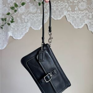 Coach Black Soho Leather Wristlet Wallet